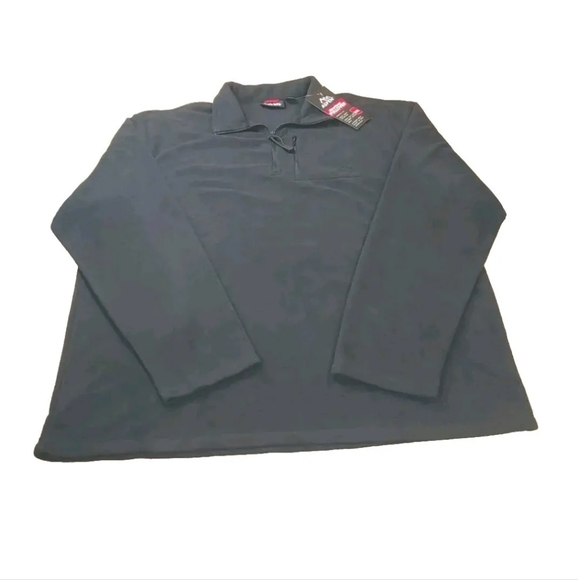Aspen Sweater Top Micro Fleece Pullover Black Active Wear Qtr Zip Men XXL Nwt - Picture 1 of 8